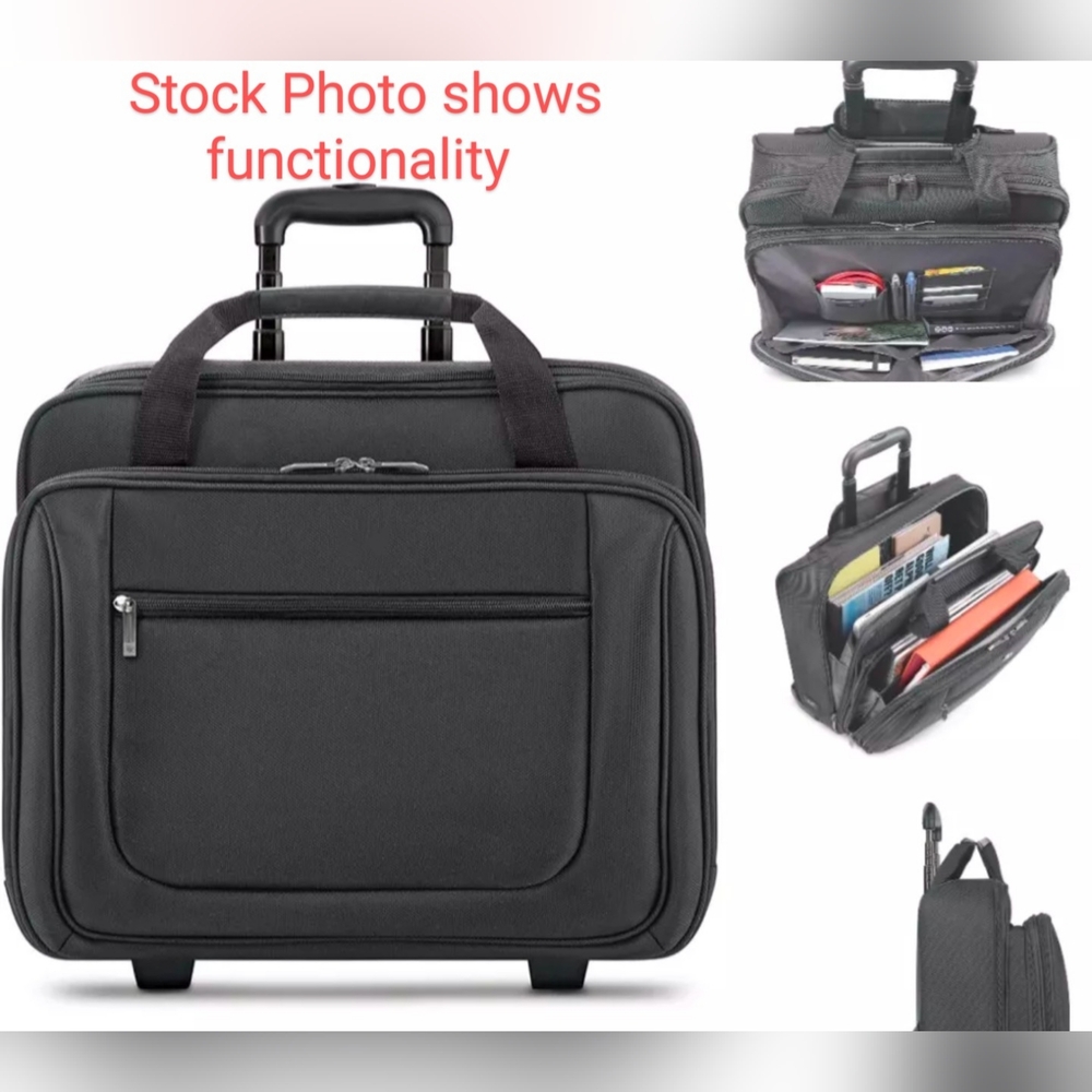 SOLO New York 16" Rolling Underseat Business Suitcase Laptop Carry On Luggage - Picture 6 of 16